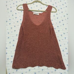 Impressions Knit Tank Top - Brick Red Never Worn Size Medium